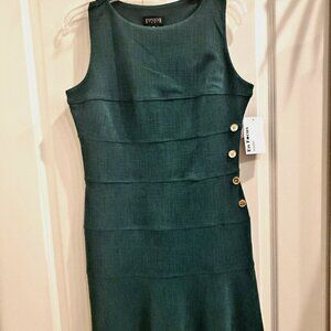 Enfocus Studio Kelly Green Knit Sheath Dress ~ Size 10 NWT